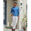 imageCOOFANDY Mens Crew Neck Sweater Long Sleeve Ribbed Knit Dress Sweaters Casual Slim Fit PulloverDark Blue