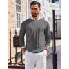 imageCOOFANDY Mens Crew Neck Sweater Long Sleeve Ribbed Knit Dress Sweaters Casual Slim Fit PulloverDark Grey