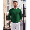 imageCOOFANDY Mens Crew Neck Sweater Long Sleeve Ribbed Knit Dress Sweaters Casual Slim Fit PulloverGreen