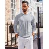 imageCOOFANDY Mens Crew Neck Sweater Long Sleeve Ribbed Knit Dress Sweaters Casual Slim Fit PulloverLight Grey