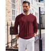 imageCOOFANDY Mens Crew Neck Sweater Long Sleeve Ribbed Knit Dress Sweaters Casual Slim Fit PulloverWine Red