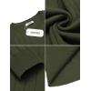 imageCOOFANDY Mens Crewneck Pullover Sweaters Business Casual Long Sleeve Slim Fit Sweater Chunky Cable Knit SweaterArmy Green
