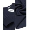 imageCOOFANDY Mens Crewneck Pullover Sweaters Business Casual Long Sleeve Slim Fit Sweater Chunky Cable Knit SweaterDark Blue