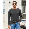 imageCOOFANDY Mens Crewneck Pullover Sweaters Business Casual Long Sleeve Slim Fit Sweater Chunky Cable Knit SweaterDark Graynarrow Ribs