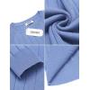 imageCOOFANDY Mens Crewneck Pullover Sweaters Business Casual Long Sleeve Slim Fit Sweater Chunky Cable Knit SweaterLight Blue