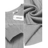 imageCOOFANDY Mens Crewneck Pullover Sweaters Business Casual Long Sleeve Slim Fit Sweater Chunky Cable Knit SweaterLight Gray