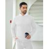 imageCOOFANDY Mens Crewneck Pullover Sweaters Business Casual Long Sleeve Slim Fit Sweater Chunky Cable Knit SweaterWhite