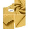 imageCOOFANDY Mens Crewneck Pullover Sweaters Business Casual Long Sleeve Slim Fit Sweater Chunky Cable Knit SweaterYellow
