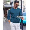 imageCOOFANDY Mens Crewneck Sweater Pullover Knit Sweater Lightweight Sweaters with Ribbing EdgeBlue