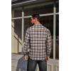 imageCOOFANDY Mens Flannel Plaid Shirts Long Sleeve Casual Button Down Cotton Shirt with PocketBrown White Plaid