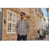 imageCOOFANDY Mens Flannel Plaid Shirts Long Sleeve Casual Button Down Cotton Shirt with PocketBrown White Plaid