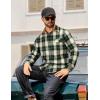 imageCOOFANDY Mens Flannel Shirts Long Sleeve Button Down Shirt Casual Shirts Work Shirts for MenGreen