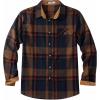 imageCOOFANDY Mens Flannel Shirts Long Sleeve Button Down Shirt Casual Shirts Work Shirts for MenNavy and Brown