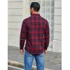 imageCOOFANDY Mens Flannel Shirts Long Sleeve Button Down Shirt Casual Shirts Work Shirts for MenRed