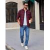 imageCOOFANDY Mens Flannel Shirts Long Sleeve Button Down Shirt Casual Shirts Work Shirts for MenRed