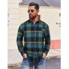 imageCOOFANDY Mens Flannel Shirts Long Sleeve Button Down Shirt Casual Shirts Work Shirts for MenRoyal Blue Black