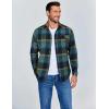 imageCOOFANDY Mens Flannel Shirts Long Sleeve Button Down Shirt Casual Shirts Work Shirts for MenRoyal Blue Black