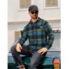 imageCOOFANDY Mens Flannel Shirts Long Sleeve Button Down Shirt Casual Shirts Work Shirts for MenRoyal Blue Black