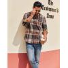 imageCOOFANDY Mens Flannel Shirts Long Sleeve Button Down Shirt Casual Shirts Work Shirts for MenWine Red