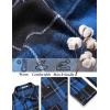imageCOOFANDY Mens Flannel Shirts Long Sleeve Casual Cotton Plaid Button Down Shirt Jacket with PocketsBlackblue Plaid