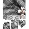imageCOOFANDY Mens Flannel Shirts Long Sleeve Casual Cotton Plaid Button Down Shirt Jacket with PocketsGraphite Black