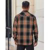 imageCOOFANDY Mens Flannel Shirts Long Sleeve Lightweight Plaid Shirt Casual Button Down Shirts JacketBlack Orange