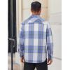 imageCOOFANDY Mens Flannel Shirts Long Sleeve Lightweight Plaid Shirt Casual Button Down Shirts JacketBlue White Plaid