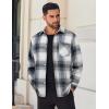 imageCOOFANDY Mens Flannel Shirts Long Sleeve Lightweight Plaid Shirt Casual Button Down Shirts JacketBlue Yellow
