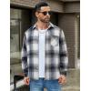 imageCOOFANDY Mens Flannel Shirts Long Sleeve Lightweight Plaid Shirt Casual Button Down Shirts JacketBlue Yellow