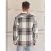 imageCOOFANDY Mens Flannel Shirts Long Sleeve Lightweight Plaid Shirt Casual Button Down Shirts JacketGrey Plaid