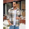 imageCOOFANDY Mens Flannel Shirts Long Sleeve Lightweight Plaid Shirt Casual Button Down Shirts JacketGrey Plaid