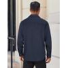 imageCOOFANDY Mens Flannel Shirts Long Sleeve Lightweight Plaid Shirt Casual Button Down Shirts JacketNavy Blue Solid