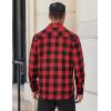 imageCOOFANDY Mens Flannel Shirts Long Sleeve Lightweight Plaid Shirt Casual Button Down Shirts JacketRed Black