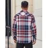 imageCOOFANDY Mens Flannel Shirts Long Sleeve Lightweight Plaid Shirt Casual Button Down Shirts JacketRed Blue