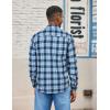 imageCOOFANDY Mens Flannel Shirts Long Sleeve Lightweight Plaid Shirt Casual Button Down Shirts with PocketBlue