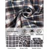 imageCOOFANDY Mens Flannel Shirts Long Sleeve Lightweight Plaid Shirt Casual Button Down Shirts with PocketBlue White