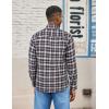 imageCOOFANDY Mens Flannel Shirts Long Sleeve Lightweight Plaid Shirt Casual Button Down Shirts with PocketBlue White
