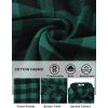 imageCOOFANDY Mens Flannel Shirts Long Sleeve Lightweight Plaid Shirt Casual Button Down Shirts with PocketDark Green