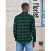imageCOOFANDY Mens Flannel Shirts Long Sleeve Lightweight Plaid Shirt Casual Button Down Shirts with PocketDark Green