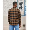imageCOOFANDY Mens Flannel Shirts Long Sleeve Lightweight Plaid Shirt Casual Button Down Shirts with PocketKhaki