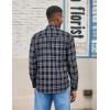 imageCOOFANDY Mens Flannel Shirts Long Sleeve Lightweight Plaid Shirt Casual Button Down Shirts with PocketNavy Blue