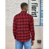 imageCOOFANDY Mens Flannel Shirts Long Sleeve Lightweight Plaid Shirt Casual Button Down Shirts with PocketRed