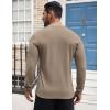 imageCOOFANDY Mens Henley Shirts Long Sleeve Button TShirt Lightweight Fashion Casual Pullover ShirtDark Khaki