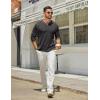 imageCOOFANDY Mens Henley Shirts Long Sleeve Casual Maverick Slub Henley TShirts Lightweight Basic Tee02dark Gray