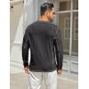 imageCOOFANDY Mens Henley Shirts Long Sleeve Casual Maverick Slub Henley TShirts Lightweight Basic Tee02dark Gray