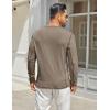 imageCOOFANDY Mens Henley Shirts Long Sleeve Casual Maverick Slub Henley TShirts Lightweight Basic Tee02khaki