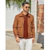 imageCOOFANDY Mens Henley Shirts Long Sleeve Casual Maverick Slub Henley TShirts Lightweight Basic TeeCaramel