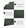 imageCOOFANDY Mens Henley Shirts Long Sleeve Casual Maverick Slub Henley TShirts Lightweight Basic TeeDark Army Green