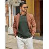 imageCOOFANDY Mens Henley Shirts Long Sleeve Casual Maverick Slub Henley TShirts Lightweight Basic TeeDark Army Green