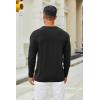 imageCOOFANDY Mens Henley Shirts Long Sleeve Casual Pullover TShirt Fashion Basic Button ShirtsAblack